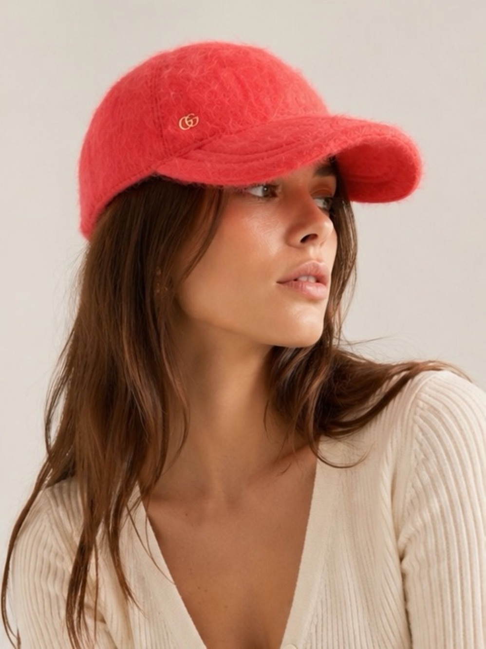 GUCCI
Mohair GG Lauren Baseball Hat Orange